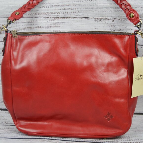 Patricia Nash Lilia Rosewood Large Leather Hobo Crossbody w/ Braided Handle NEW - Picture 13 of 16